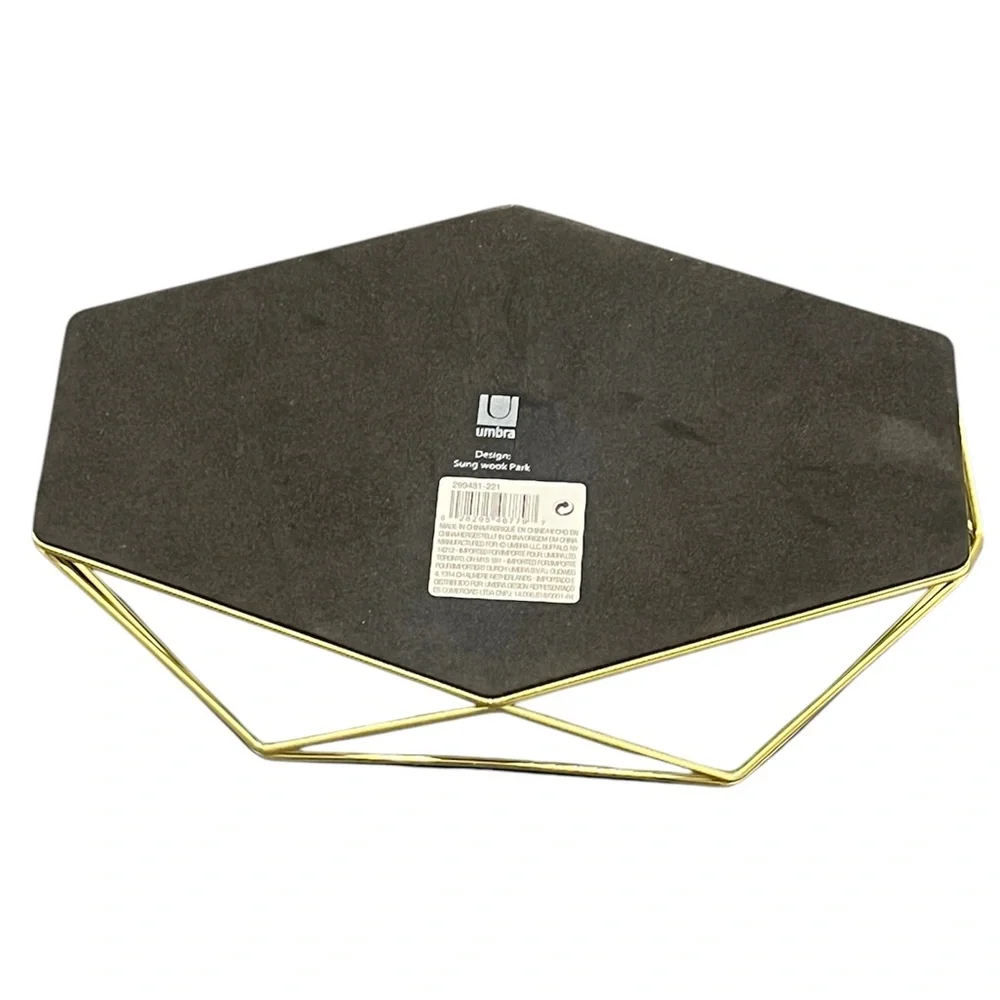 NEW Umbra Display Prisma Tray Sung Wook Park Geometric Gold Tone
